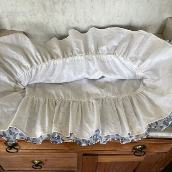 Ralph Lauren Blue Label Blue White Floral Ruffle Sundress 4T - Picture 9 of 15
